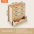 thumbnail image 2 of VEVOR Rattan Drawer Dresser Natural Rattan Closet Dresser 4 Drawers for bedroom, 2 of 9