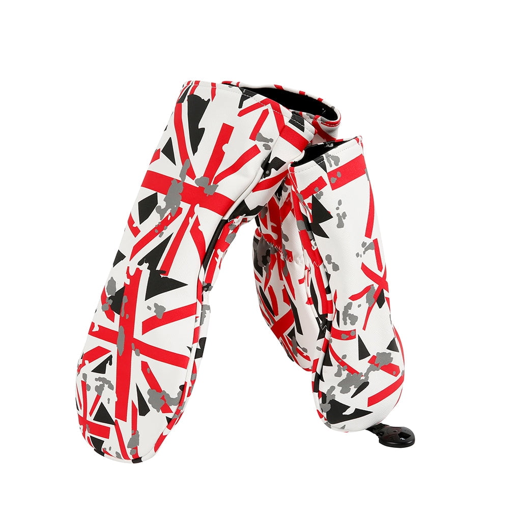 Golf Driver Head Cover 4 Piece Set | Fits #1 Driver, #3 Wood, #5 Wood, #U Utility Club | Protective Headcovers British Flag Union Jack Red