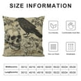 thumbnail image 6 of Acheng Halloween Pillows Skull Roses Floral Throw Pillow Covers Square Cushion Case Set of 2, Home Decoration Pillowcase and Outdoor Decorative Pillows for Couch Sofa Bed White, 6 of 6