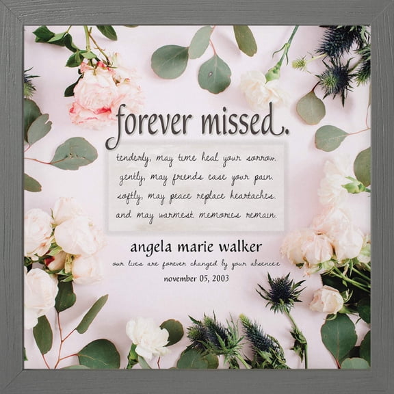 Forever Missed | Personalized Memorial/Grief/Sympathy/Bereavement/Funeral Gift, Wall Decor