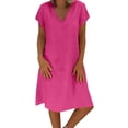 thumbnail image 1 of MesaSe Robe Décontractée en Coton Style Été pour Femmes Grande Taille, 1 of 7