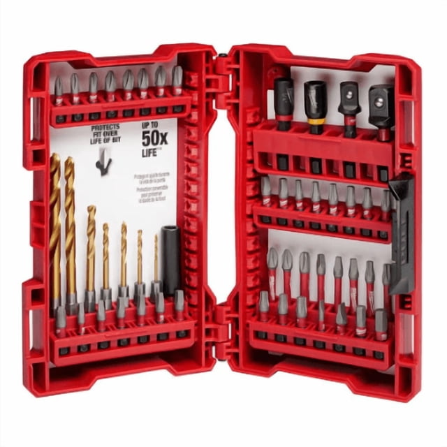 Milwaukee Tool Ensemble de Forets et Mèches de Perceuse à IMPACT SHOCKWAVE (50 Pcs)