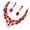 Red, variant on SmartBy 2Pcs/Set Women Jewelry Set Sparkling Water Drop Design Wedding Necklace Drop Earrings Set Bridal Jewelry Gift