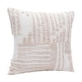 thumbnail image 2 of HomeRoots 517057 4 x 22 x 22 in. Cream Striped Zippered 100 Percent Cotton Throw Pillow - Set of 2, 2 of 3