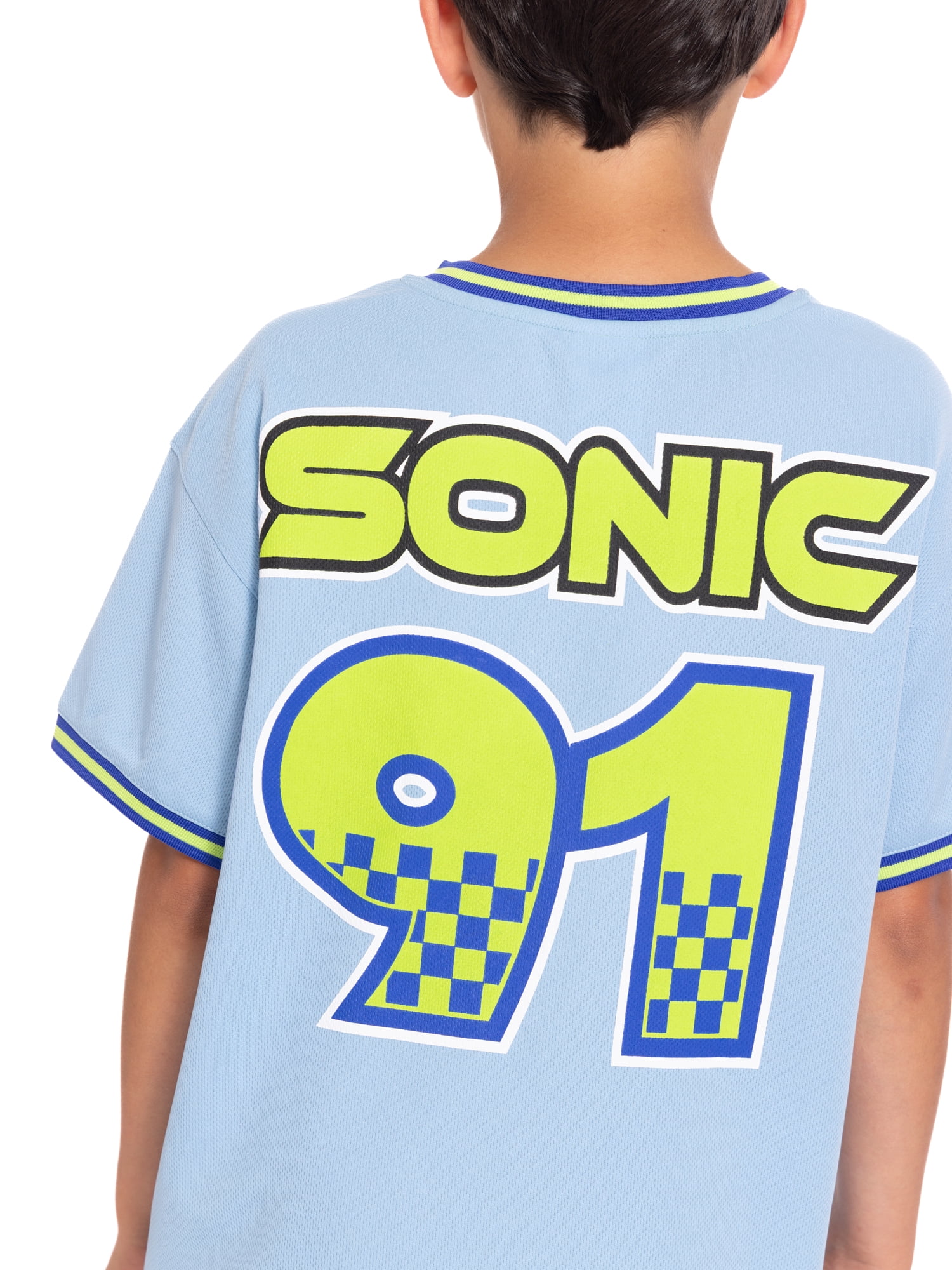 Sonic the Hedgehog Boys Graphic Soccer Jersey and Drawstring Shorts Set, 2-Piece, Sizes 4-16