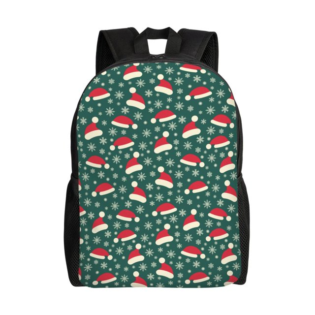Balery Santa Hat Joy Green Festive Mochila - Mochila Estilosa y Duradera para Laptop de 15 Pulgadas con Tela Oxford Impermeable