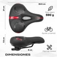 thumbnail image 2 of Asiento para bicicleta de gel antiprostatico ancho negro TL-3608Gel Teide, 2 of 8