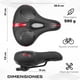 thumbnail image 2 of Asiento para bicicleta de gel antiprostatico ancho negro TL-3608Gel Teide, 2 of 8