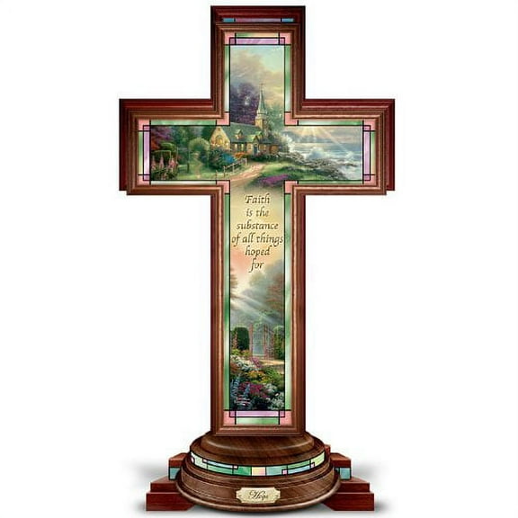 The Bradford Exchange Hope Light of Faith Illuminated Cross Collection Issue #2 by Thomas Kinkade 8-inches
