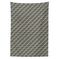 thumbnail image 2 of Abstract Tablecloth, Complex Geometric Triangles with Scrapbook Style Stripes Minimal, Rectangle Satin Table Cover for Dining Room and Kitchen, 60" X 90", Dark Taupe Grey and Ivory, by Ambesonne, 2 of 2