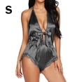thumbnail image 1 of Mono encantador Cuello en V profundo Encantador Body encantador con borde de encaje liso, S, Gris Noticed XX000130-06, 1 of 7