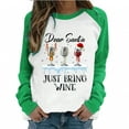 thumbnail image 2 of OKBOP Casual Tops for Women,Spring Patchwork Christmas Printed Long Sleeves Round Neck Casual Tee Womens Tops And Blouses Skeleton Sweatshirt Women, 2 of 5
