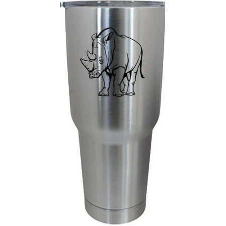 

Rhinoceros Body Zoo Animal Themed Etched 30oz Stainless Steel Tumbler