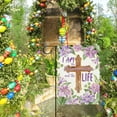 thumbnail image 4 of Christian Easter Resurrection Garden Flag - 12x18" Religious Cross Lily Flower Yard Outside Spring Summer Small Home Decor, 4 of 6