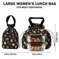 thumbnail image 5 of Pioneer Flower Floral Print Pattern Drawstring Lunch Bag Women - Drawstring Lunch Bag Insulated for Work Office - Stain-Resistant Large Lunchbags for Women with Multi-Pockets, 5 of 6