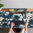 thumbnail image 4 of Long Mouse Pads for Desk,Pioneer Flower Floral Print Pattern Desk Mats on Top Of Desks, Desk Mouse Pad Extra Large with 3mm Non-Slip Base and Stitched Edge for Gaming,Office,Work,Home 47.3"x23.6", 4 of 6