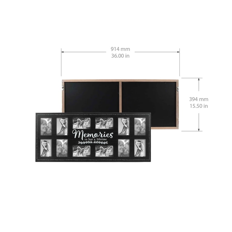 Prinz Memories 12-Opening Collage Picture Frame, Black photo 4