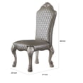 thumbnail image 5 of Benjara Leatherette Side Chair with High Back and Claw Legs, Set of 2,Antique White, 5 of 5