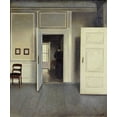 thumbnail image 2 of Hammershoi, Vilhelm 26x31 Black Ornate Wood Framed with Double Matting Museum Art Print Titled - A Woman In An Interior, 2 of 4