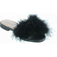thumbnail image 7 of Cape Robbin Sandals-1 Women Flip Flop Fur Slide Slip On Flats Sandals Shoes Slippers Mule, Black, 6, 7 of 7