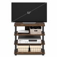 thumbnail image 6 of Furinno ECON 4-Tier Petite Corner Entertainment Center for 32" TV Amber Pine, 6 of 6