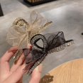 thumbnail image 2 of Pince à Cheveux Sauvage pour Femmes Pince à Cheveux Nœud en Filet Fil Coréen Strass, 2 of 3