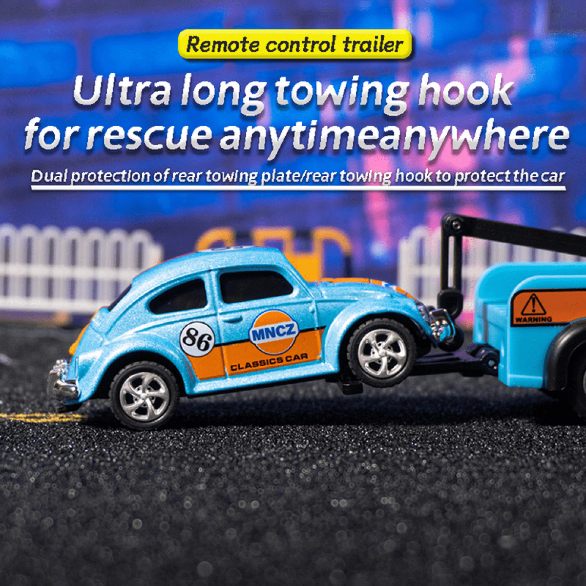 1:64 Scale Mini Alloy Truck RC Car with Lights 2.4Ghz Remote and App Control Toy Car Birthday Christmas Gifts for Kids-Blue