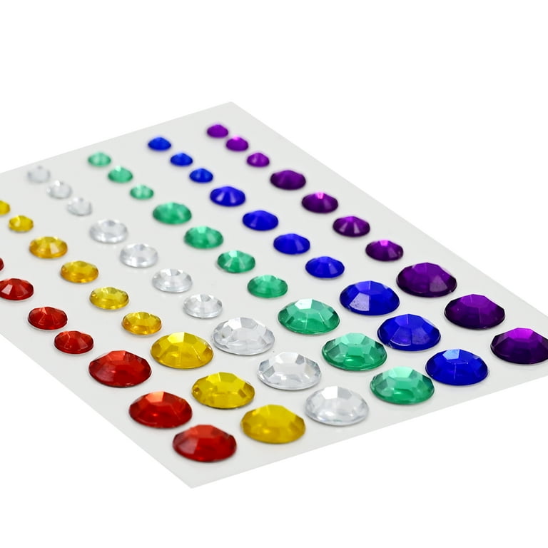 Hello Hobby Multicolor Round Adhesive Stickers, 60 Piece Scrapbooking Embellishments No Stone