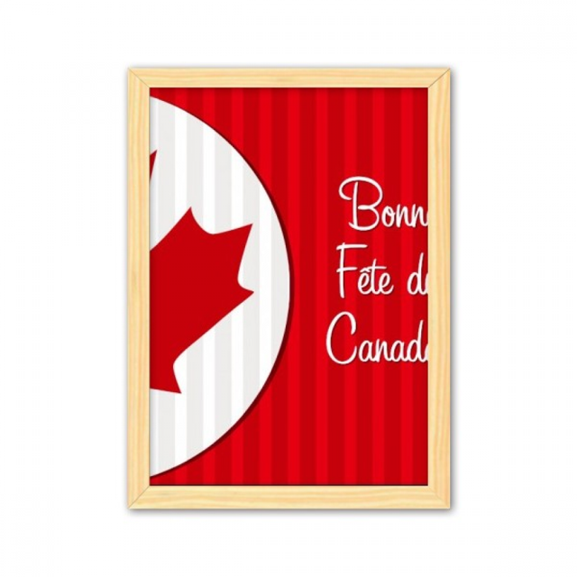 Cuadro de madera decorativa A4 Canadá Maple Y buena suerte a Canadá