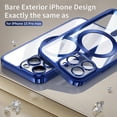 thumbnail image 4 of Magnetic Case for iPhone 15 Pro Max Case Protective Clear Silicone Cute Soft TPU Luxury Glitter Bling Phone Cases with MAGSAFE Charging for iPhone 15 Pro Max Glitter Blue, 4 of 11