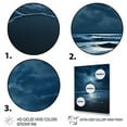 thumbnail image 3 of Designart "Beach Photo peaceful Moonlight I" Nautical & Beach Floater Framed Wall Art Print, 3 of 7