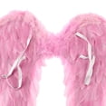 thumbnail image 3 of Alas de plumas de hada ángel para niños, disfraz de alas de ángel, accesorios de decoración para fiesta de Navidad Rosado, 3 of 8