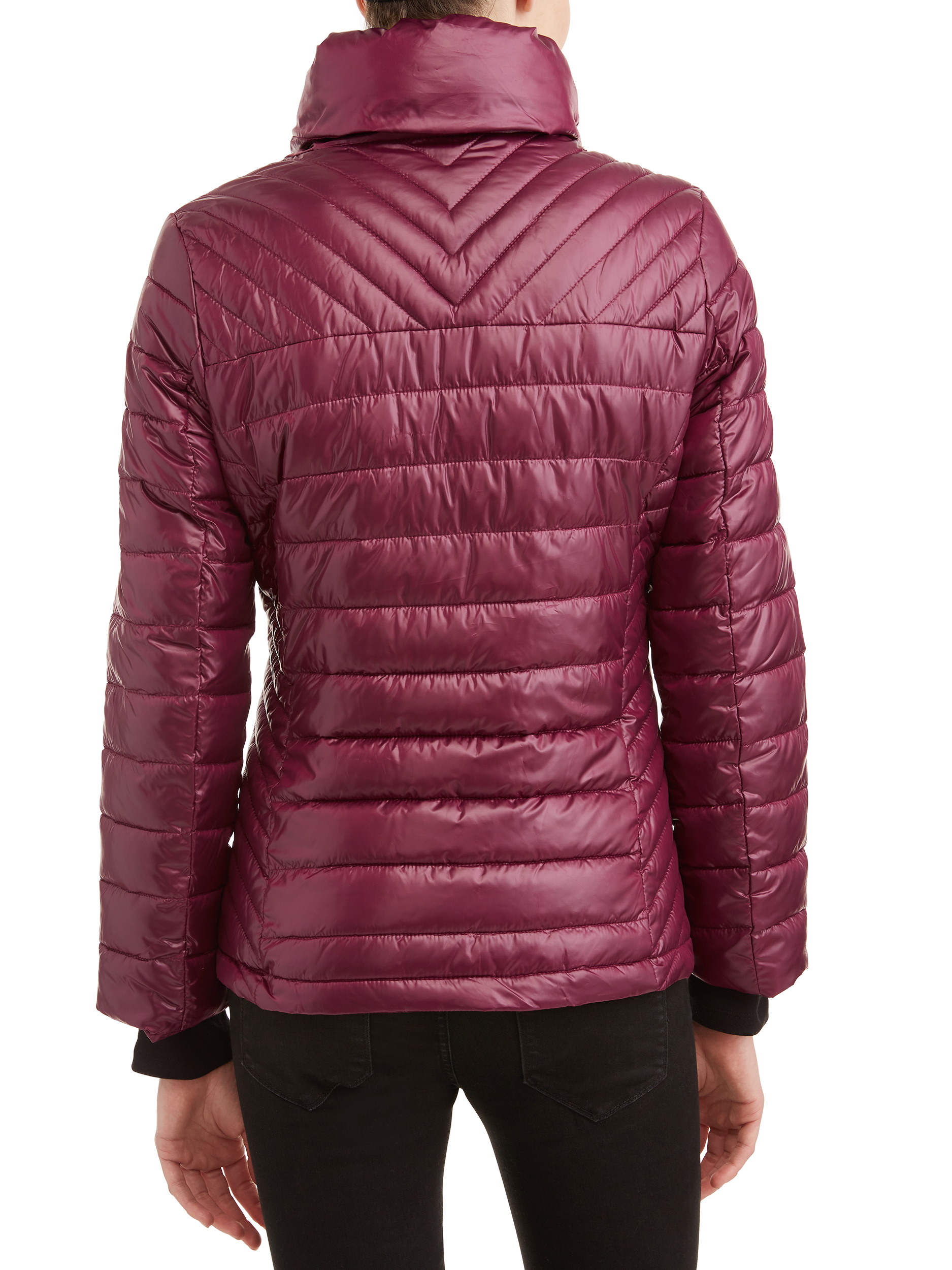 Women's Down Blend Quilted Jacket with Convertible Collar - image 3 of 5