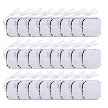 50-Pack Universal Snap-On Electrode Pads For TENS Unit Muscle Massager – Replacement Gel Pads