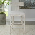 thumbnail image 4 of Uttermost Idris 26" Contemporary Pine Wood Counter Stool in White/Woodtone, 4 of 7