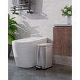 thumbnail image 6 of 2.6 Gallon Bathroom Trash Can, Space-Saving Slim Stainless Steel Step-On Garbage Bin with Soft Close Lid, Removable Inner Bucket for Bathroom & Bedroom, Silver, 6 of 7