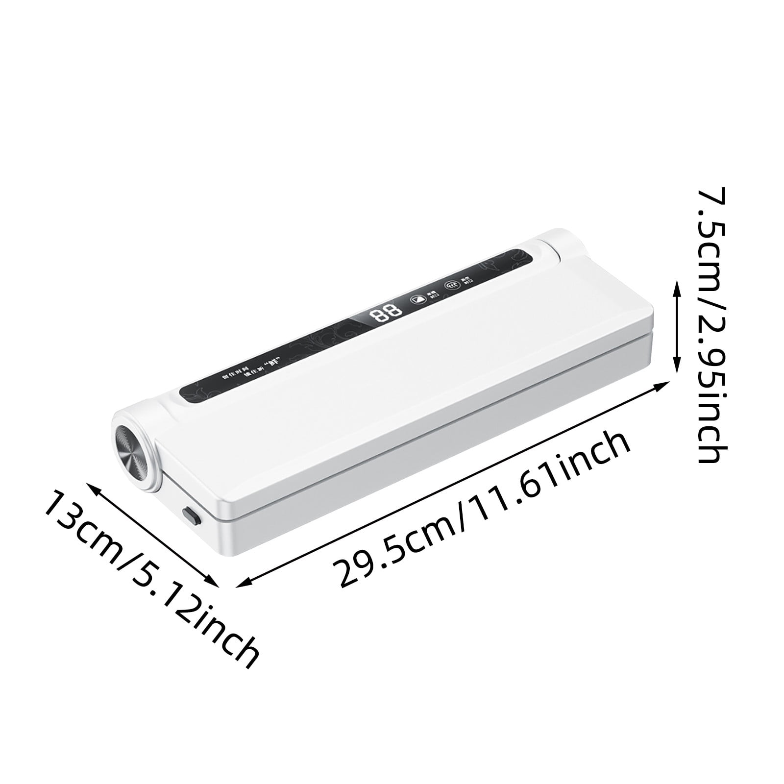 Food Vacuum Sealer Machine, 60KPA Strong Suction, Dry/Wet Modes, 20 Vacuum Seal Bags for Food, Digital Countdown Timer, Compact Lightweight, Ideal for Home Kitchen Use