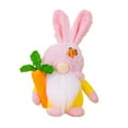 thumbnail image 2 of Spring Easter Gnomes Decorations Bunny Spring Tomte Nisse Swedish Rabbit Plush with Carrot Handmade Faceless Dwarf Ornaments Elf Gift for Home Tabletop Decor Easter Party Favors, 2 of 5