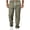 Army Green, variant on Man's Twill Chino Pants Drawstrings Casual Loose Stretch Jogger Pants Elastic Waist Trousers with Pockets White M