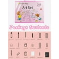 thumbnail image 6 of Art Supplies 208 Pcs, Girls Boys Teen Artist Drawing Art Kit, Arts and Crafts Gift, Art Set Box with Reversible Tri-Fold Easel, Birthday Gift for Kids, Christmas Gift for Boys and Girls, Pink, Large, 6 of 8