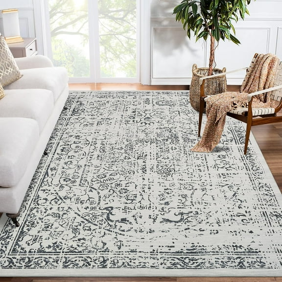 Area Rugs for Living Room, Washable Rug with Non-Slip Backing, Modern Abstract Area Rug, Stain Resistant Rugs for Bedroom