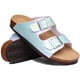 thumbnail image 3 of Zuecos de corcho de moda, zapatillas para mujer, sandalias planas de corcho de verano, zapatos de playa femeninos de verano con hebilla, chanclas clásicas degradadas, 3 of 6