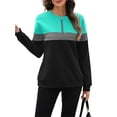 thumbnail image 4 of VDJ Womens Sweatshirts Half Zip Up Crewneck Long Sleeve Pullover Tops Color Block Fall Winter Fashion Workout Sweat Shirts 2026, 4 of 5