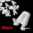 thumbnail image 6 of White Plastic Door & Garnish Moulding Clips Pack of 20 for Toyota For Lexus (6777158010) Interchange Part Number 6777158010, 6 of 6