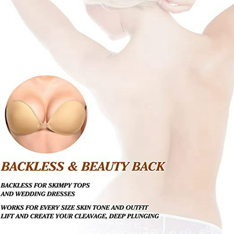 Adhesive Bra Invisible Sticky Strapless Push up Backless Reusable Silicone  Covering Nipple Bras 