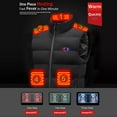 thumbnail image 4 of kladzum Mens Heated Vests 17 Heating Areas Heated Waistcoat for Men Women, Unisex Winter Heated Waistcoat for Men Women, Lightweight USB Electric Heated Clothing Waistcoat with 3 Heating, 4 of 9