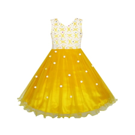 - Flower Girls Dress Lace Pearl Dimensional Flowers Pageant Wedding Tulle 3