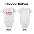 thumbnail image 3 of Proud to Be Peruvian American Flag Cute Baby Jumpsuits (White, 3-6 Months), 3 of 5