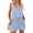 Sky Blue, variant on Women Summer Sleeveless Jumpsuit with Adjustable Waist Belt Romper
