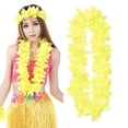thumbnail image 4 of Tnobhg Hawaiian Leis Necklace Colorful Faux Silk Flower Lei Decoration Summer Fake Flower Necklace Beach Pool Party Decorations Supplies, 4 of 7